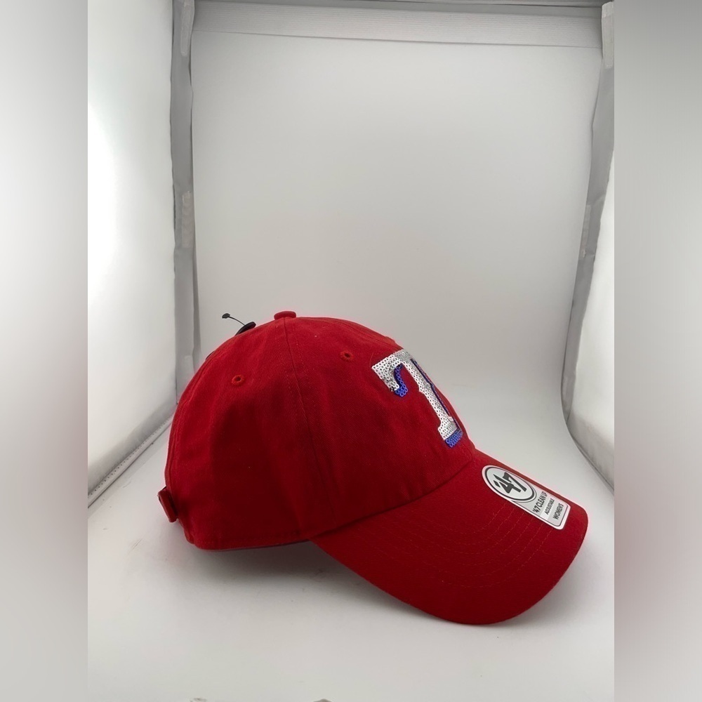 '47 Texas Rangers Clean Up Red Adjustable Strap Hat Embellished Cap​​​​​​​​​​​​ - Picture 5 of 8